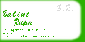 balint rupa business card