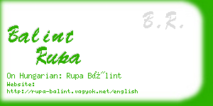 balint rupa business card